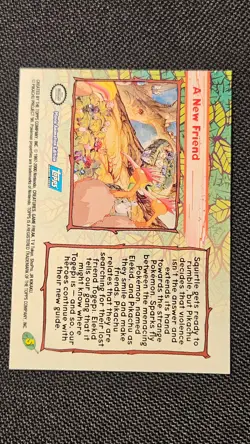 2000 Topps Pokemon The Movie A New Friend #5 Blue Logo NM - Image 3