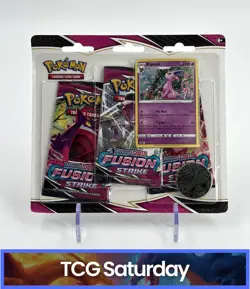 POKEMON FUSION STRIKE 3 PACK BLISTER ESPEON PROMO FACTORY SEALED - Image 1