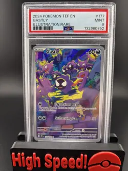 2024 PSA 9 Gastly - Temporal Forces #177/162 Illustration Rare - Image 1