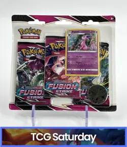 POKEMON FUSION STRIKE 3 PACK BLISTER ESPEON PROMO FACTORY SEALED - Image 1