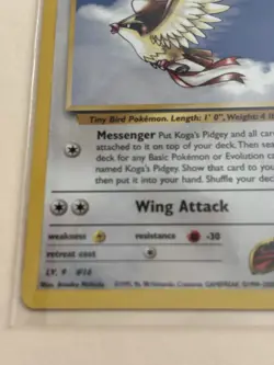 Pokemon TCG Koga's Pidgey Gym Challenge-Uncommon 49/132 40 HP Basic Regular WOTC - Image 3