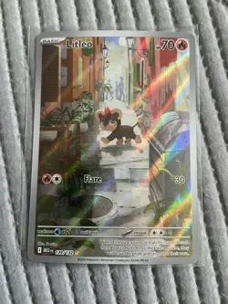 Litleo 139/132 Illustration Rare Pokemon ME01: Mega Evolution Full Art Holo - Image 1