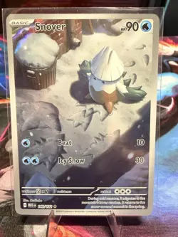 Pokemon Snover 90HP Me01: Mega Evolution 140/132 Illustration Rare Holo Basic - Image 1