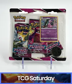 POKEMON FUSION STRIKE 3 PACK BLISTER ESPEON PROMO FACTORY SEALED - Image 1