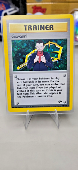 Giovanni 18/132 Rare Trainer Holographic - Gym Challenge Pokemon Set - NM - Image 1