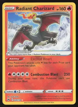 Radiant Charizard 020/159 Pokemon Crown Zenith - Image 1