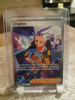 Pokemon TCG Drayton 244/191 Special Illustration Rare SIR Surging Sparks - Image 1