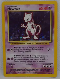 Mewtwo 010/102 Base Set Holo Pokemon TCG - Image 1