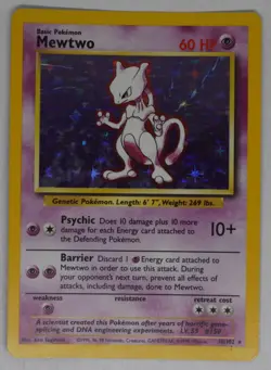 Mewtwo 010/102 Base Set Holo Pokemon TCG - Image 3