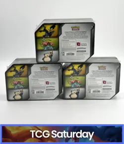 POKEMON SUN & MOON TEAM UP TINS VENUSAUR/SNORLAX/ZEKROM - LOT OF 3 SEALED - Image 2
