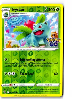 Ivysaur 002/078 Uncommon Pokemon GO Pokemon Reverse Holo Lightly Played - Image 1