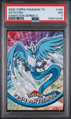 Articuno #144 - 2000 Topps Pokemon TV Animation Edition Series 3 (PSA 7) - Image 1