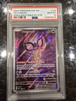 2024 Pokemon Shrouded Fable Pecharunt ETB Pokemon Center PSA 10 - Image 1