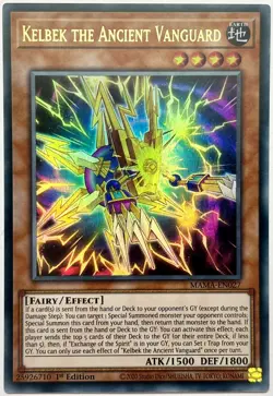 MAMA-EN027 Kelbek the Ancient Vanguard - Ultra Rare 1st Edition Near Mint YuGiOh - Image 1