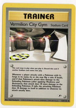 Vermillion City Gym 120/132 Gym Heroes Pokemon Card - Image 1