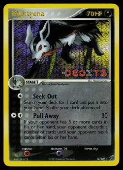 Pokemon Card - Mightyena Deoxys 12/107 Rare Reverse Holo STAMPED - Image 1