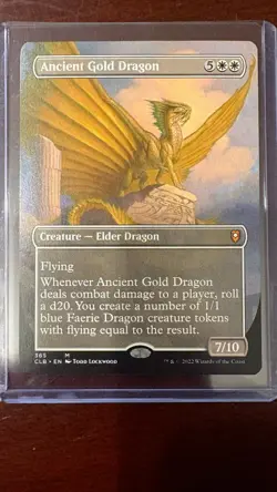 Ancient Gold Dragon (Borderless) Commander Legends: Battle for Baldur's Gate... - Image 1