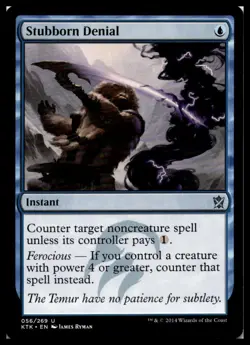 MTG Stubborn Denial - Khans of Tarkir #56 LP - Image 1