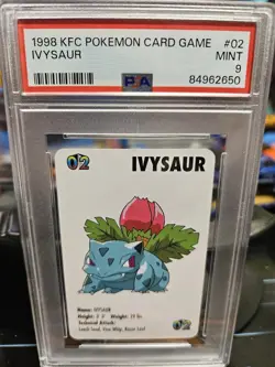 1998 KFC Pokemon Card Game IVYSAUR #02 PSA Gem Mint 9 NINTENDO🔥 - Image 1