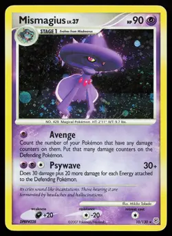 Mismagius 10/130 Holo Rare Diamond & Pearl Pokemon Card - Image 1