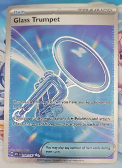 Pokemon Card Glass Trumpet Ultra Rare Ascended Heroes NM - Image 1