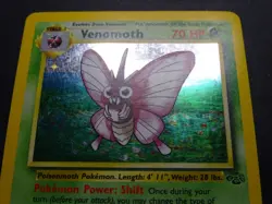 Pokemon Vintage Holo Venomoth Jungle 13/64 WotC MP/LP - Image 2