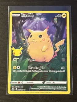 Pikachu 005/025 Celebrations Full Art Ultra Rare Holo Pokemon Card NM - Image 1