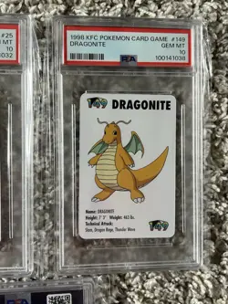 1998 KFC Pokemon Gem Mint Complete 7 Card Set 🔥 Nintendo RARE - Image 5