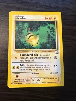Pikachu Black Star Promo 27 Vintage Pokemon TCG Card - Image 1