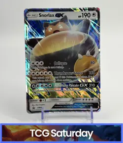 2016 POKEMON SUN AND MOON PROMO #SM05 SNORLAX GX JUMBO CARD - Image 1
