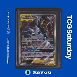 2016 POKEMON SM BS PROMO POWER PARTNERSHIPS #SM193 GARCHOMP GIRATINA GX TAG TEAM - Image 1