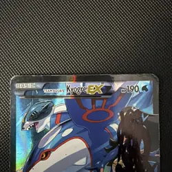 Damaged Pokemon Team Aqua's Kyogre EX Full Art Ultra Rare Holo Double CrisisCard - Image 5