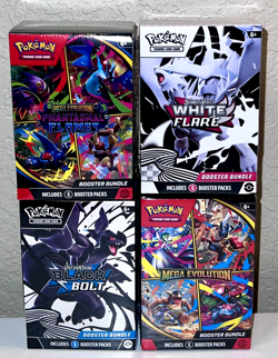 Pokemon Booster Bundle Lot Black Bolt, Mega, Phantasmal Flames, White Flare - Image 5