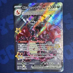 Pokemon Charizard ex SVP 074 Paldean Fates Tin Black Star Promo - Image 1