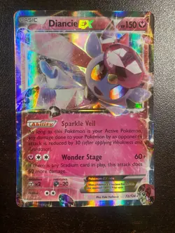 Pokemon TCG Diancie EX 72/124 Fates Collide Near Mint NM - Image 1
