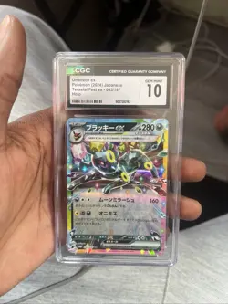 Umbreon ex Pokemon (2024) Japanese Terastal Fest ex - 093/187 Holo CGC GEM MT 10 - Image 1