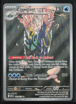 Clawitzer 141/132 ME01: Mega Evolution Illustration Rare Pokemon TCG NM - Image 1