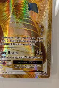 Pokemon NM Dragonite EX Full Art Evolutions Ultra Rare Holo 106/108 180 HP - Image 5