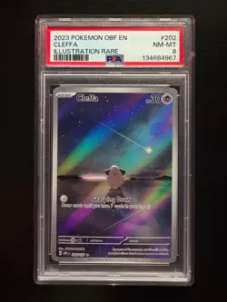 Cleffa 202/197 Obsidian Flames Illustration Rare PSA 8 2023 Pokemon - Image 1