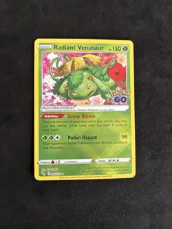 Radiant Venusaur 004/078 Pokemon GO Holo Pokemon TCG - NM - Image 1