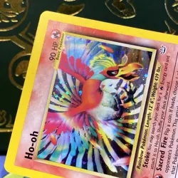 2001 Pokemon TCG Ho-Oh Neo Revelation Holo SWIRL 7/64 Rare NM/LP+ - Image 4