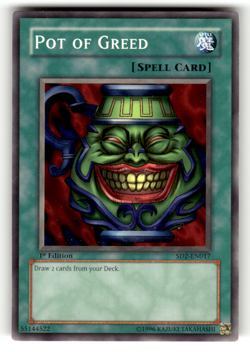 Pot of Greed SD2-EN017 1st Edition Common Structure Deck: Zombie Madness LP - Image 1