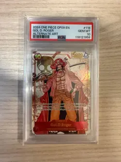 One Piece Card OP09 Gol D. Roger Alt Art #118 PSA 10 GEM MINT EN 2024 - Image 1