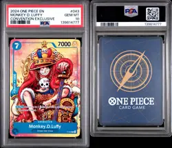 PSA 10 Monkey D. Luffy P-043 2nd Anniversary Promo 2024 English One Piece TCG - Image 1