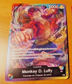 ONE PIECE CARD GAME CARTE FRANCAISE PROMO MONKEY D LUFFY LEADER L FR MINT - Image 1