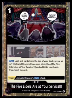 One Piece OP13-096 The Five Elders Are at Your Service 4 card lot - Image 1