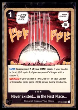 One Piece OP13-098 Never Existed... in the First Place. 4 card lot - Image 1