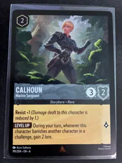 Disney Lorcana Calhoun - Marine Sergeant 191/204 Azurite Sea Cold Foil NM - Image 1