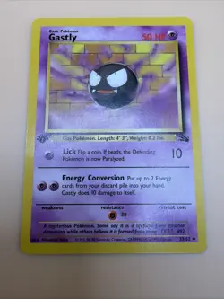Pokemon TCG Gastly Fossil, 1st Edition Uncommon Card 33/62 - Image 2