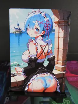 Rem Re: Zero Starting Life Custom Art Card NM Anime Sexy Waifu Collectible - Image 1